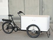 Sonderaufbau montiert auf NOBOX LONG Fahrgestell / Christiania Bikes / Veloprojekt / www.lastenrad-profis.de